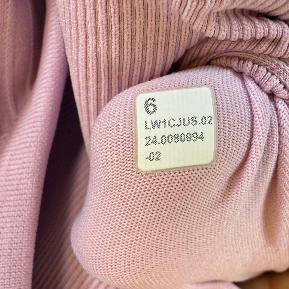Lululemon cropped ebb to street pink tank top women's size 6 - Picture 4 of 4